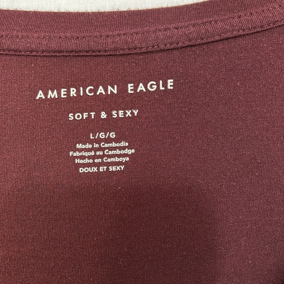 American Eagle burgundy top - Picture 3 of 6